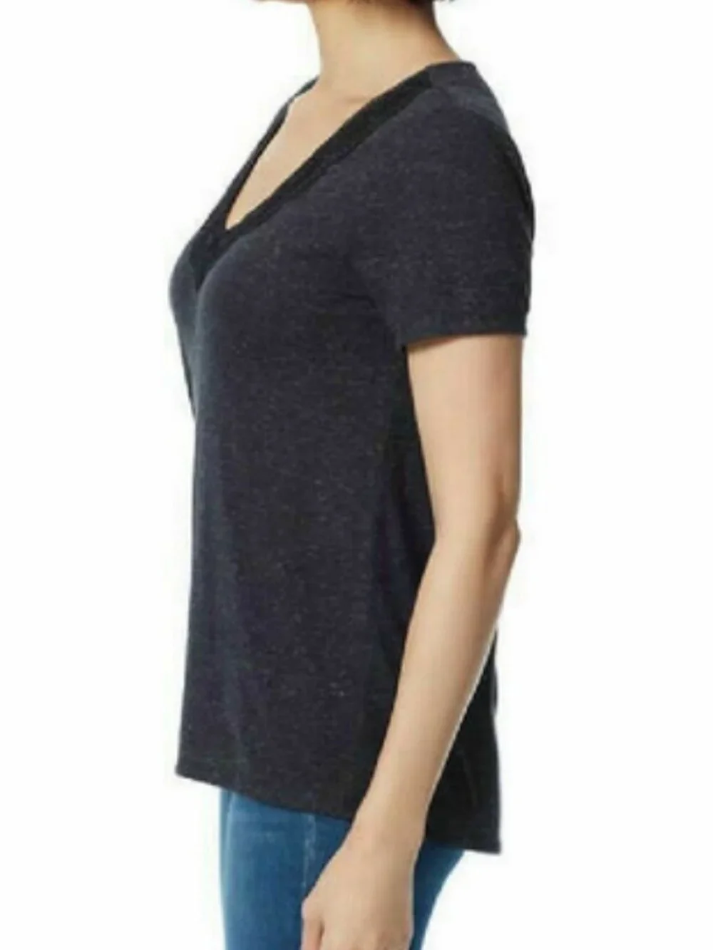 Ella Moss Womens V-Neck Lace Top